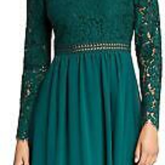 TRUTH & FABLE green Lace A-Line Cocktail Dress - Picture 2 of 8